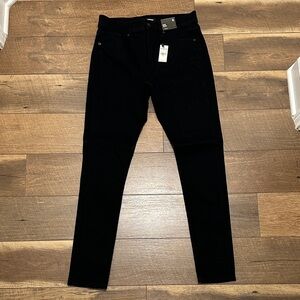 Express Black Mid Rise Skinny Jeans Size 8 Long